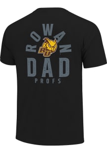 Rowan University Black Mascot Overlay Dad Short Sleeve T Shirt