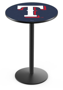 Texas Rangers Black Round Base Pub Table