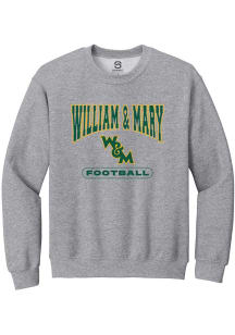 Summit Sportswear William & Mary Tribe Mens Grey Football Long Sleeve Crew Sweatshirt