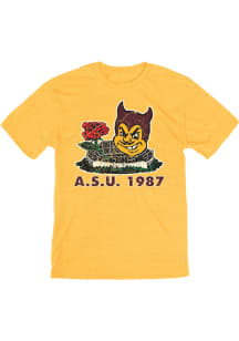 Blue 84 Arizona State Sun Devils Gold Rose Bowl Arena 1987 Short Sleeve Fashion T Shirt