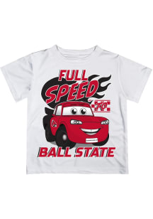 Vive La Fete Ball State Cardinals Infant Full Speed Short Sleeve T-Shirt White