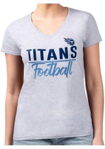 4Her Tennessee Titans Womens Grey Football Girls Short Sleeve T-Shirt