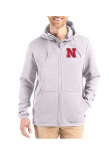 Cutter and Buck Nebraska Cornhuskers Mens Grey Epic Comfort Full Zip Light Weight Jacket