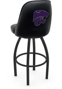 K-State Wildcats Padded Swivel Pub Stool - Black