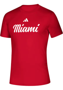 Adidas Miami RedHawks Red Creator Short Sleeve T Shirt