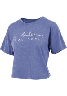 Pressbox Drake Bulldogs Womens Blue Valdosta Short Sleeve T-Shirt