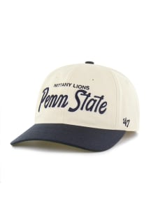 47 Penn State Nittany Lions Mens Natural Crosstown Two Tone Franchise LS Fitted Hat