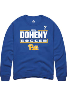 Sofia Doheny Pitt Panthers Mens Blue NIL Stacked Box Player Crew