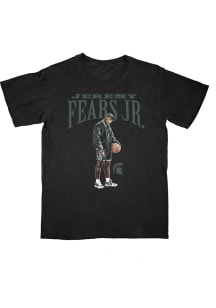 Jeremy Fears Jr Michigan State Spartans Black Old School Short Sleeve Fashion Player T Shirt