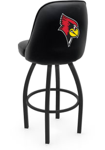 Illinois State Redbirds Padded Swivel Pub Stool - Black