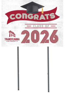 Transylvania Pioneers KH Sports Fan Class of 2026 Yard Sign - Crimson