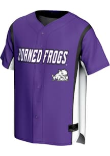 ProSphere TCU Horned Frogs Mens Purple Rival Baseball Jersey