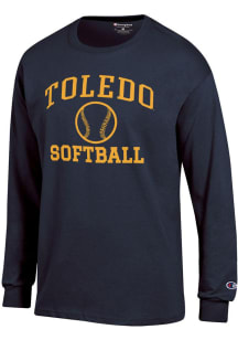 Champion Toledo Rockets Navy Blue Softball Icon Jersey Long Sleeve T Shirt