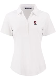 Cutter and Buck Ohio State Buckeyes Womens White Alumni Forge Eco Polo Short Sleeve Polo Shirt