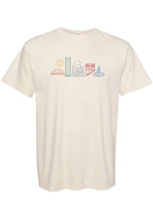 Pittsburgh Womens White Colorful Icons Short Sleeve T-Shirt