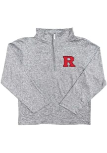 Vive La Fete Rutgers Scarlet Knights Toddler Grey Heather Erik Long Sleeve Qtr Zip