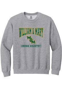 Summit Sportswear William & Mary Tribe Mens Grey Cross Country Long Sleeve Crew Sweatshirt