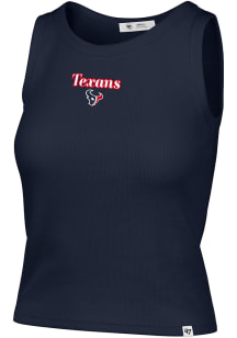 47 Houston Texans Womens Navy Blue Straight Cut Tank Top