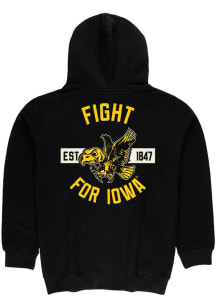 Summit Sportswear Iowa Hawkeyes Mens Black Front Back Long Sleeve Full Zip Jacket