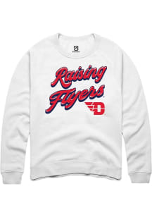 Summit Sportswear Dayton Flyers Mens White RAISING MASCOTS Long Sleeve Crew Sweatshirt