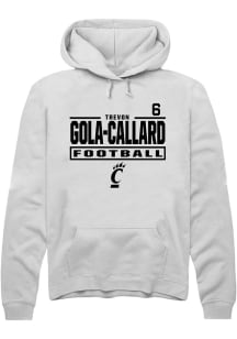 Trevon Gola-Callard Cincinnati Bearcats Mens White Football NIL Stacked Box Player Hood