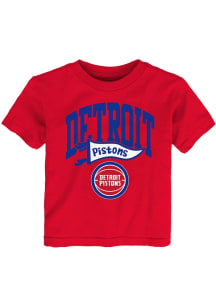 Detroit Pistons Toddler Red Wavy Short Sleeve T-Shirt