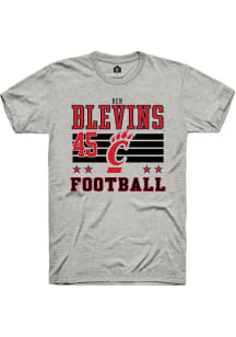 Ben Blevins Cincinnati Bearcats Ash Football NIL Striped Short Sleeve Player T Shirt