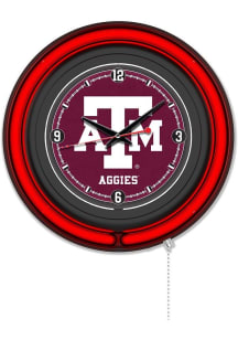 Texas A&M Aggies Double Neon Wall Clock