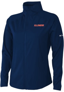Columbia Illinois Fighting Illini Womens Navy Blue Fairway Friends Light Weight Jacket