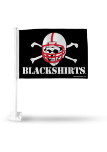 Nebraska Cornhuskers Blackshirts Car Flag - Black