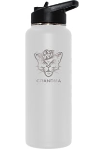 BYU Cougars Grandma 34oz Stainless Steel Bottle - White