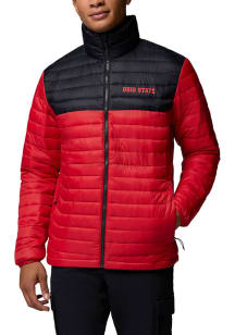 Columbia Ohio State Buckeyes Mens Red Powder Pass Medium Weight Jacket