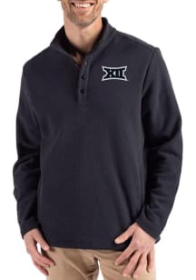 Cutter and Buck Big 12 Mens Black Hunts Point Long Sleeve Qtr Zip Pullover