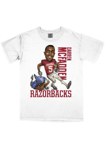 Darren Mcfadden Arkansas Razorbacks White Football Football Throwback Caricature Short Sleeve Play..
