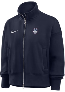 Nike UConn Huskies Womens Navy Blue Phoenix Track Light Weight Jacket