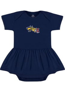 Drexel Dragons Baby Navy Blue Team Graphic Short Sleeve One Piece