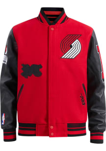 Mens Portland Trail Blazers Pro Standard Mens Old English Wool Heavyweight Jacket - Red