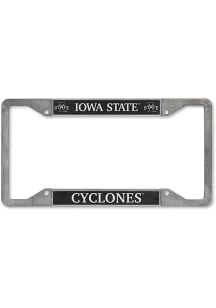 Iowa State Cyclones 4-Corner Pewter License Plate Frame - Cardinal