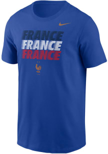 Nike France National Team Blue Repeat Short Sleeve T Shirt