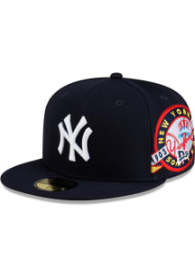 New Era New York Yankees Mens Navy Blue Oversized Patch 59FIFTY Fitted Hat