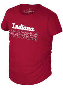 Colosseum Indiana Hoosiers Girls Red Bree Short Sleeve Fashion T-Shirt