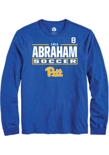 Lola Abraham Pitt Panthers Blue NIL Stacked Box Long Sleeve Player T Shirt