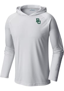 Columbia Baylor Bears Mens White Heat Seal Terminal Tackle Hood