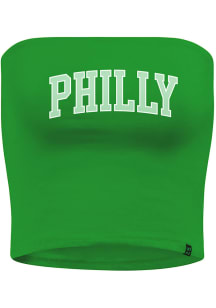 Hype and Vice Philadelphia Womens Kelly Green word arch Tank Top