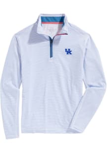 Vineyard Vines Kentucky Wildcats Mens Blue Sankaty Long Sleeve Qtr Zip Pullover