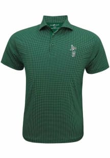 Michigan State Spartans Mens Green Swinging Golf Sparty Short Sleeve Fashion Polo