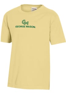 ComfortWash George Mason University Youth Yellow Garment Dyed Short Sleeve T-Shirt
