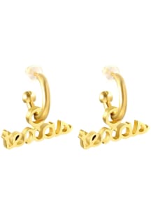 Texas EB & Co Script Huggie Hoop Womens Earrings