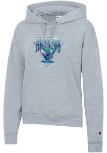 Champion Charlotte Hornets Womens Grey Heather Powerblend Mega Hooded Sweatshirt