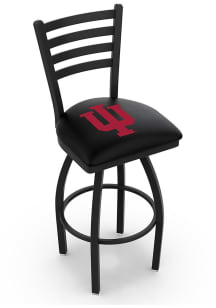 Indiana Hoosiers High Back Swivel Pub Stool - Black
